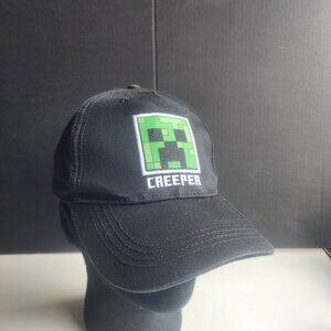Minecraft Creeper Hat Black Baseball Cap Adjustable Snapback Youth/Adult.